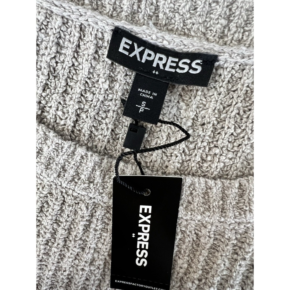 Express Beige Knit circle Hem Sweater Size Small NWT Women's - Picture 8 of 12